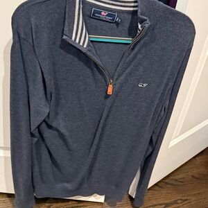 Vineyard Vines Men's Navy Zip-Up Sweater